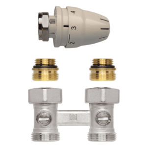 HERZ - Kompletný set Picollo "H" na pripojenie vykurovacieho telesa typu VK, priamy