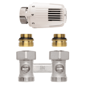 HERZ – Kompletný set Klasik „H“ na pripojenie vykurovacieho telesa typu VK, priamy