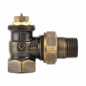 HERZ - Termostatický ventil TS-90 "DE LUXE", rohový, vintage