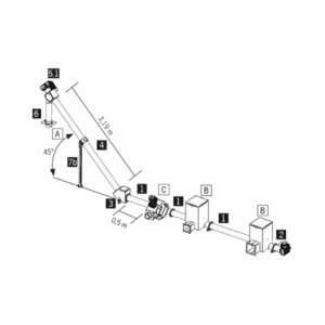 Centrálny výhrab popola pevným dopravníkom "priamy" a "priamy 90°" pre BioFire
