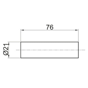 HERZ – Predĺženie na prepínač 76 mm, čierne