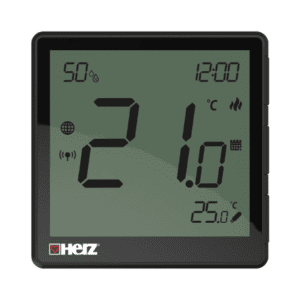 HERZ - THERMIQ DUALIS, Smart regulátor priestorovej teploty pre podlahové vykurovanie, čierny