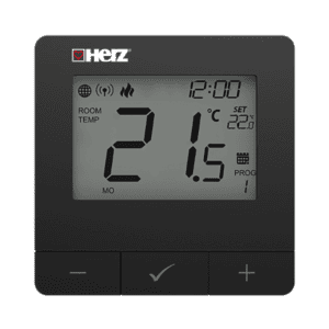 HERZ - THERMIQ RADEX, Smart regulátor priestorovej teploty pre radiátory, čierny