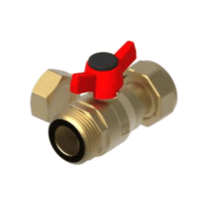 HERZ - Guľový kohút DN20 so zátkou pre čerpadlovú skupinu Pumpfix Compact